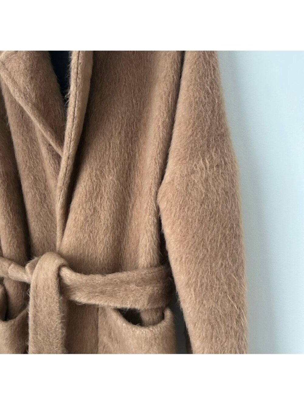 Zara Fuzzy Belted Robe Coat - Picture 5 of 10